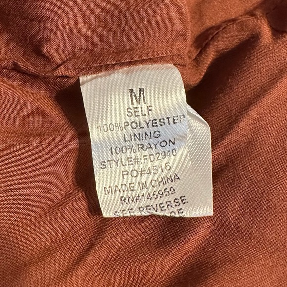 Dress Forum Brown Floral Print Back Slit Mini Dress size Medium NWT - Picture 11 of 13